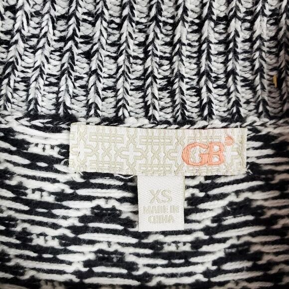 Gianni Bini Cardigan Sweater Black White Size XS - Picture 3 of 12